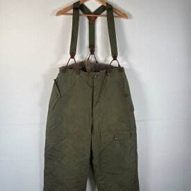 古着 40’s/40年代 ヴィンテージ ミリタリー ミリタリーロングパンツ フライトパンツ Aー10 米軍実物 黒タグ サスペンダー 38 オリーブグリーン系 メンズ 【中古】