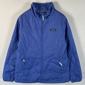 古着 パタゴニア patagonia 中綿ジャケット ライトアウター アウトドア ワンポイントロゴ プリマロフト XL ブルー系 キッズ 【中古】
