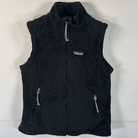 古着 00’s/00年代 パタゴニア patagonia USA製 フリースベスト ワンポイントロゴ ポーラテック フルジップ M ブラック レディース 【中古】
