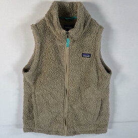 古着 パタゴニア patagonia フリースベスト ワンポイントロゴ Los GaTos Vest ボア フルジップ サイドポケット L ベージュ系 レディース 【中古】