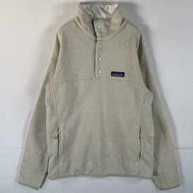 古着 パタゴニア patagonia ベターセーター ハーフボタン ワンポイントロゴ 2018年 S ベージュ レディース 【中古】
