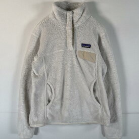 古着 パタゴニア patagonia ハーフボタンフリース スナップボタン ワンポイントロゴ ポーラテック S ホワイト レディース 【中古】