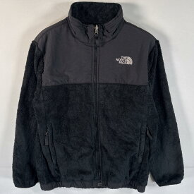 古着 ザ・ノースフェイス THE NORTH FACE フルジップフリースジャケット デナリ ワンポイントロゴ刺繍 L ブラック キッズ 【中古】
