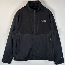 古着 ザ・ノースフェイス THE NORTH FACE ジップアップジャケット ワンポイントロゴ フルジップ フラッシュドライ L ブラック メンズ 【中古】