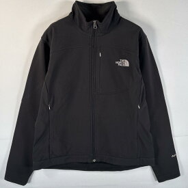 古着 ザ・ノースフェイス THE NORTH FACE フルジップフリースジャケット シェルジャケット ワンポイントロゴ L ブラック レディース 【中古】