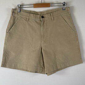 古着 パタゴニア patagonia ショートパンツ 半ズボン オーガニックコットン ハーフパンツ 短パン ワンポイントロゴ w32 ベージュ系 メンズ 【中古】