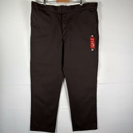 古着 美品 ディッキーズ Dickies ワークパンツ デッドストック タグ付 大きいサイズ カラーパンツ 874 w46 L34 ブラウン メンズ 【中古】