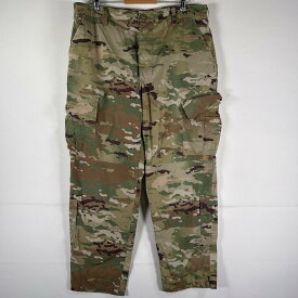 古着 ミリタリー ミリタリーロングパンツ U.S.ARMY カーゴパンツ リップストップ 米軍 ダブルニー マルチカム 迷彩 グリーン系 メンズ 【中古】