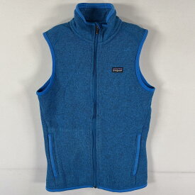 古着 パタゴニア patagonia ベスト ベターセーター フルジップ アウトドア 企業刺繍 ワンポイントロゴ XS ブルー レディース 【中古】