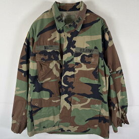 古着 90's/90年代 ミリタリー ミリタリージャケット 米軍実物 迷彩 BDUジャケット ウッドランドカモフラ SMALL REGULAR グリーン メンズ 【中古】