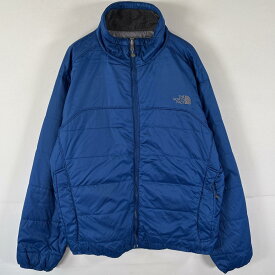 古着 ザ・ノースフェイス THE NORTH FACE ナイロンジャケット 中綿 ワンポイントロゴ アウトドア フルジップ L ブルー メンズ 【中古】