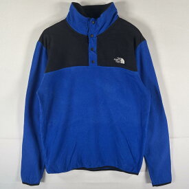 古着 ザ・ノースフェイス THE NORTH FACE フリーストレーナー ハーフボタン ワンポイントロゴ ツートン プルオーバー M ブルー メンズ 【中古】