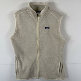 古着 パタゴニア patagonia ニットベスト ベターセーター ワンポイントロゴ アウトドア フルジップ ベージュ系 レディース 【中古】