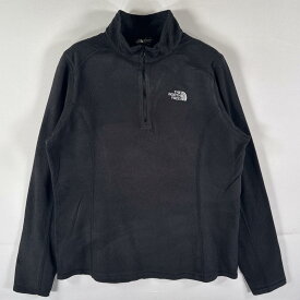 古着 ザ・ノースフェイス THE NORTH FACE フリーストレーナー ハーフジップ インナー ワンポイント刺繍ロゴ L ブラック レディース 【中古】