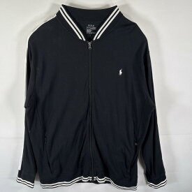 古着 ポロ・ラルフローレン POLO RALPH LAUREN トラックジャケット フルジップ スウェットトレーナー ワンポイント ブルゾン 大きいサイズ 2XLT ホワイト メンズ 【中古】