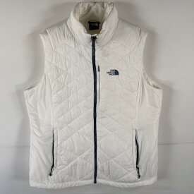 古着 ザ・ノースフェイス THE NORTH FACE 中綿ベスト プリマロフト キルティング フルジップ アウトドア XL ホワイト レディース 【中古】