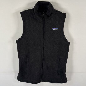 古着 パタゴニア patagonia ベスト ベターセーター フルジップ ワンポイントロゴ アウトドア XS ブラック レディース 【中古】