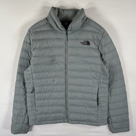 古着 ザ・ノースフェイス THE NORTH FACE ダウンジャケット フルジップ ライトダウン 550fill キルティング M グレー メンズ 【中古】