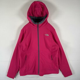古着 ザ・ノースフェイス THE NORTH FACE シェルジャケット フルジップパーカー フリース ワンポイントロゴ刺繍 ピンク レディース 【中古】