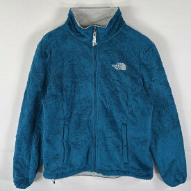 古着 ザ・ノースフェイス THE NORTH FACE フリースジャケット ボア フルジップ ワンポイントロゴ刺繍 M ブルー系 レディース 【中古】