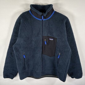 古着 パタゴニア patagonia レトロパイルジャケット レトロX フリース ボア フルジップ 大きいサイズ XXL ダークネイビー メンズ 【中古】