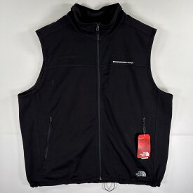 古着 ザ・ノースフェイス THE NORTH FACE ナイロンシェルベスト フルジップ タグ付き 大きいサイズ デッドストック フリース アウトドア XXXL ブラック メンズ 【中古】