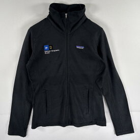 古着 パタゴニア patagonia フルジップフリースジャケット ワンポイントロゴ アウトドア 企業ロゴ刺繍 S ブラック メンズ 【中古】