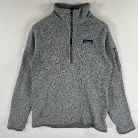 古着 パタゴニア patagonia ベターセーター ハーフジップ トレーナー フリース ワンポイントロゴ アウトドア M グレー メンズ 【中古】