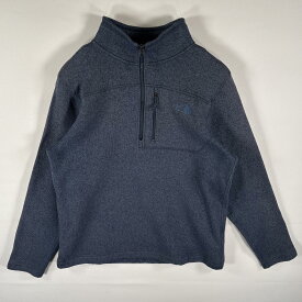 古着 ザ・ノースフェイス THE NORTH FACE フリースニット ハーフジップトレーナー ベターセータータイプ アウトドア L ブルー系 メンズ 【中古】