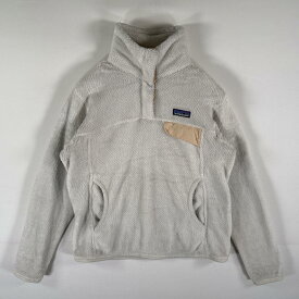 古着 パタゴニア patagonia フリーストレーナー ハーフスナップボタン ワンポイントロゴ ボア アウトドア S ホワイト レディース 【中古】