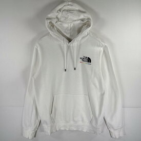 古着 ザ・ノースフェイス THE NORTH FACE パーカー スウェット フーディ バックプリント アウトドア M ホワイト メンズ 【中古】