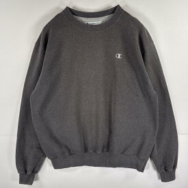 古着 チャンピオン Champion スウェット トレーナー クルーネック ワンポイントロゴ刺繍 プルオーバー L ダークグレー メンズ 【中古】