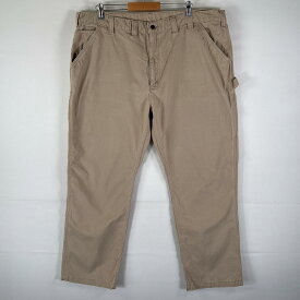 古着 カーハート Carhartt ワークパンツ ペインター チノパン 作業着 ジップ ボタンフライ w44 L32 ベージュ メンズ 【中古】