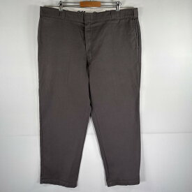 古着 ディッキーズ Dickies ワークパンツ 874 ワンポイントロゴ チノパン 大きいサイズ w44 L30 ライトグレー系 メンズ 【中古】