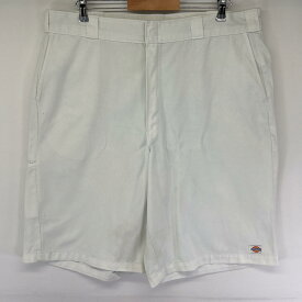 古着 ディッキーズ Dickies ショートパンツ ハーフパンツ カラーパンツ ワンポイントロゴ ワーク ショーツ 半ズボン ホワイト メンズ 【中古】