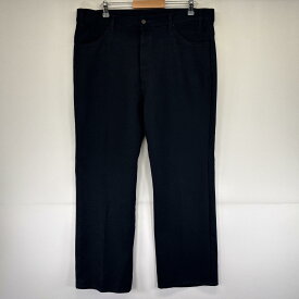 古着 リーバイス Levi's スラックスパンツ ポリパン ポリエステルパンツ 大きいサイズ ストレート 10517 w42 L30 ブラック系 メンズ 【中古】