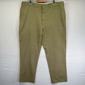 古着 ディッキーズ Dickies ワークパンツ チノパン ストレート ジッパーフライ 874 長ズボン 作業着 w46 L34 ベージュ メンズ 【中古】