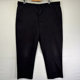 古着 90's/90年代 ディッキーズ Dickies USA製 ワークパンツ タロンジップ チノパン ジッパーフライ 作業着 w44 L30 ブラック メンズ 【中古】