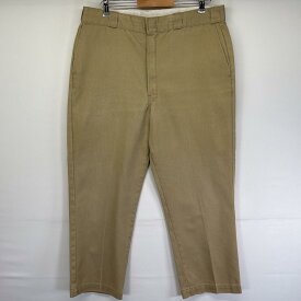 古着 80's～90's/80年代～90年代 ヴィンテージ ディッキーズ Dickies USA製 ワークパンツ ストレート チビタグ w38 L29 ベージュ メンズ 【中古】