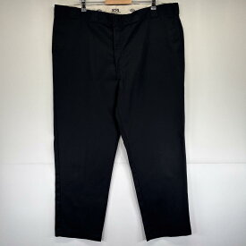 古着 ディッキーズ Dickies ワークパンツ 874 テーパード 大きいサイズ ワンポイントロゴ 長ズボン ロングパンツ w46 L32 ブラック メンズ 【中古】