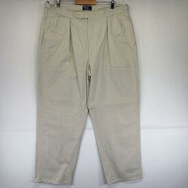 古着 ポロバイラルフローレン Polo by Ralph Lauren USA製 チノパンツ ツータック スラックス テーパード w40 L30 アイボリー メンズ 【中古】