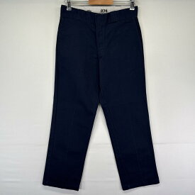 古着 ディッキーズ Dickies ワークパンツ 874 チノパン ワンポイントロゴ 作業着 ストレート センタープレス w31 L31 ネイビー メンズ 【中古】