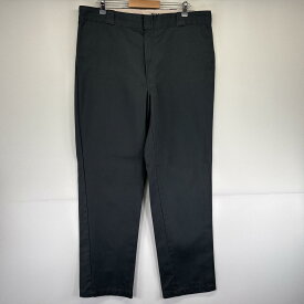 古着 ディッキーズ Dickies ワークパンツ 874 ワンポイントロゴ 長ズボン チノパン 大きいサイズ 作業着 テーパード ダークグレー メンズ 【中古】