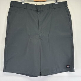古着 ディッキーズ Dickies ショートパンツ ワークパンツ タグ付き 大きいサイズ ルーズフィット ワンポイントロゴ w44 ダークグレー系 メンズ 【中古】
