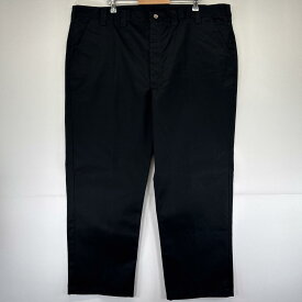 古着 美品 カーハート Carhartt ワークパンツ デッドストック タグ付き チノパン 大きいサイズ ワンポイント w48 L32 ブラック メンズ 【中古】