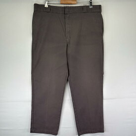 古着 ディッキーズ Dickies ワークパンツ 874 ワンポイントロゴ 長ズボン チノパン 大きいサイズ ジップフライ オリジナルフィット グレー メンズ 【中古】