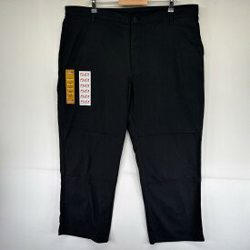 古着 美品 ディッキーズ Dickies ワークパンツ タグ付き デッドストック ダブルニー チノパン 作業着 w44 L30 ブラック メンズ 【中古】