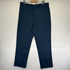 古着 ディッキーズ Dickies ワークパンツ ストレート ジッパーフライ 874 ワンポイントロゴ 作業着 w36 L34 ネイビー メンズ 【中古】