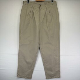 古着 ディッキーズ Dickies ワークパンツ チノパン ツータック ジップフライ ワンポイントロゴ 長ズボン ロングパンツ ベージュ メンズ 【中古】