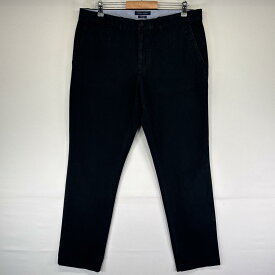 古着 トミーヒルフィガー TOMMY HILFIGER チノパンツ ワンポイントロゴ ストレッチパンツ 長ズボン ブラック メンズ 【中古】